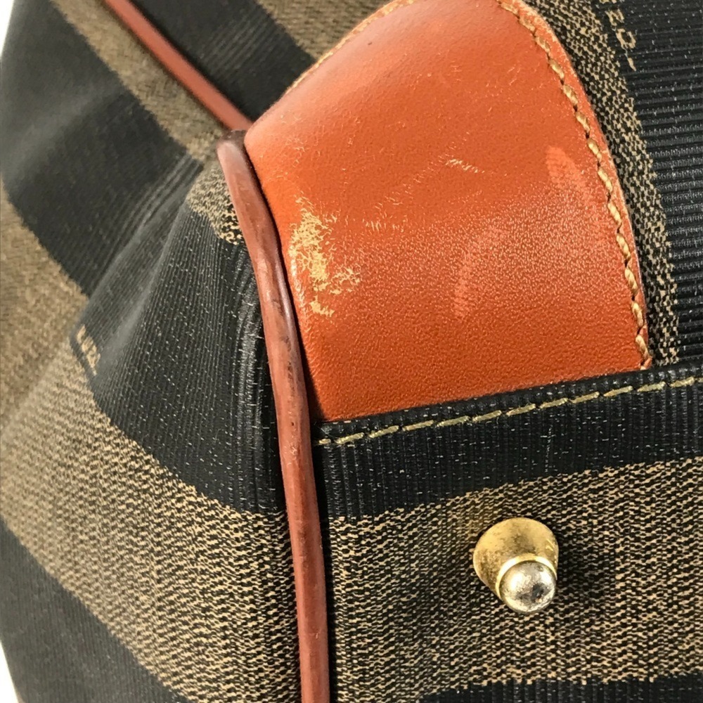 FENDI Vintage Pecan Bag, Travel Boston Leather, Men's & Women's, Khaki - Picture 7 of 16